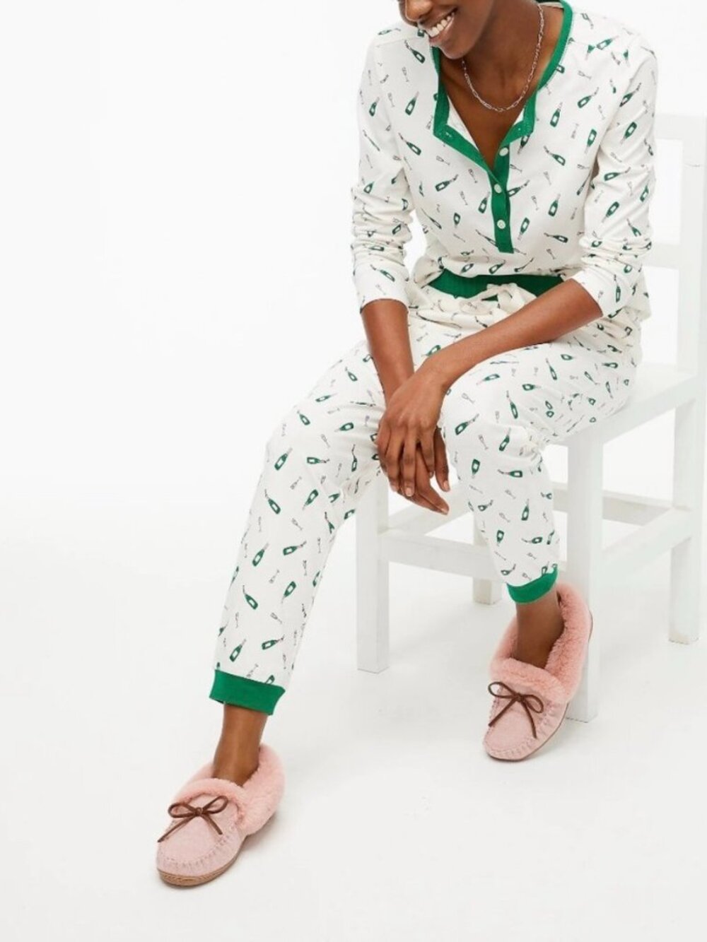 J Crew Factory Cotton Henley PJ Set - Picture 4 of 9
